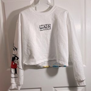 Mickey Mouse crop top, size is In medium, made with 60% cotton 40% polyester.